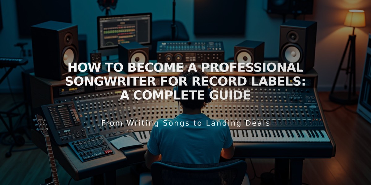 How to Become a Professional Songwriter for Record Labels: A Complete Guide