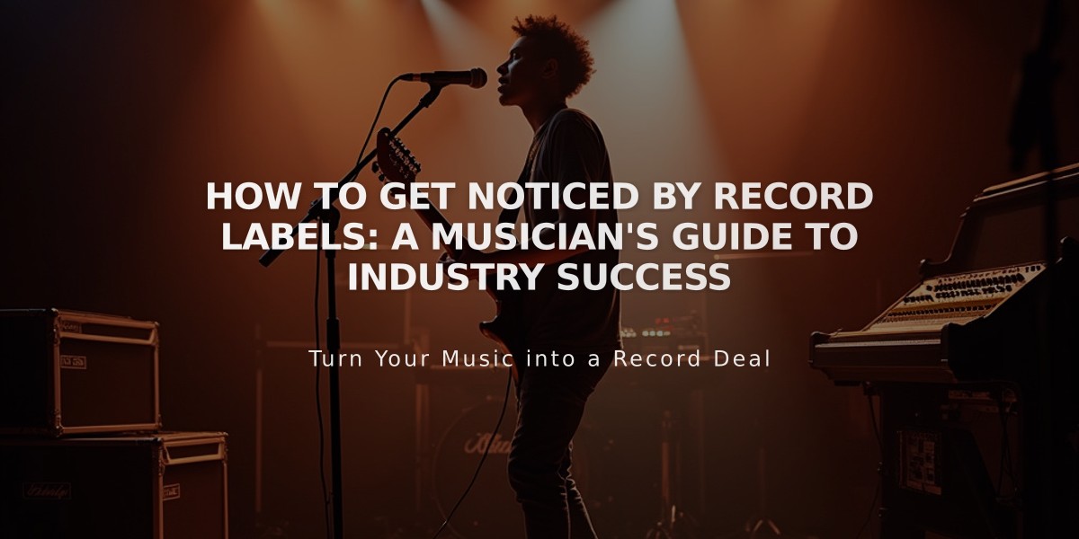 How to Get Noticed by Record Labels: A Musician's Guide to Industry Success