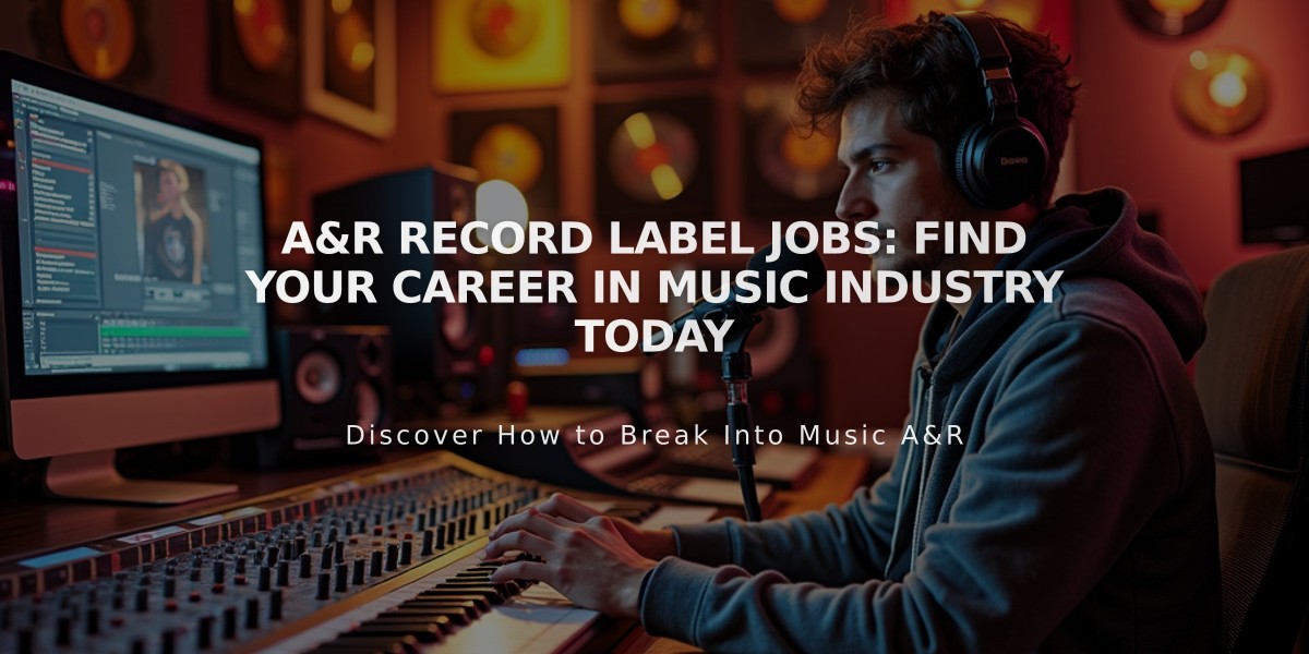 A&R Record Label Jobs: Find Your Career in Music Industry Today