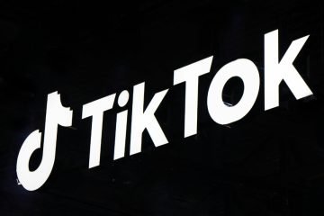 TikTok logo against background