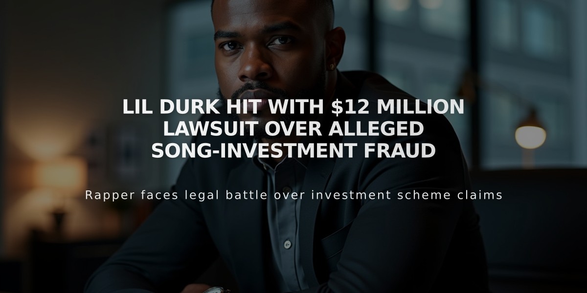 Lil Durk Hit With $12 Million Lawsuit Over Alleged Song-Investment Fraud