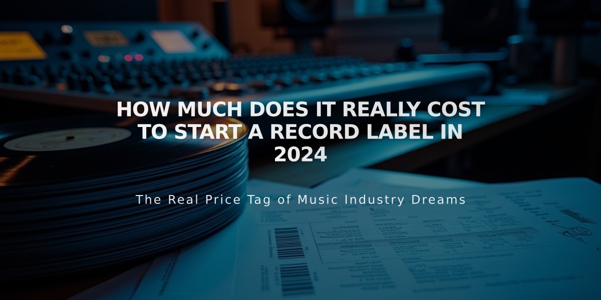 How Much Does It Really Cost to Start a Record Label in 2024