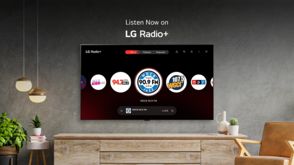 LG smart TV in living room