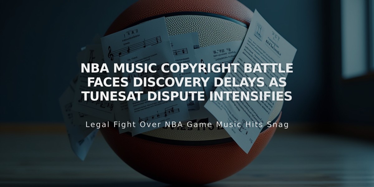 NBA Music Copyright Battle Faces Discovery Delays as TuneSat Dispute Intensifies