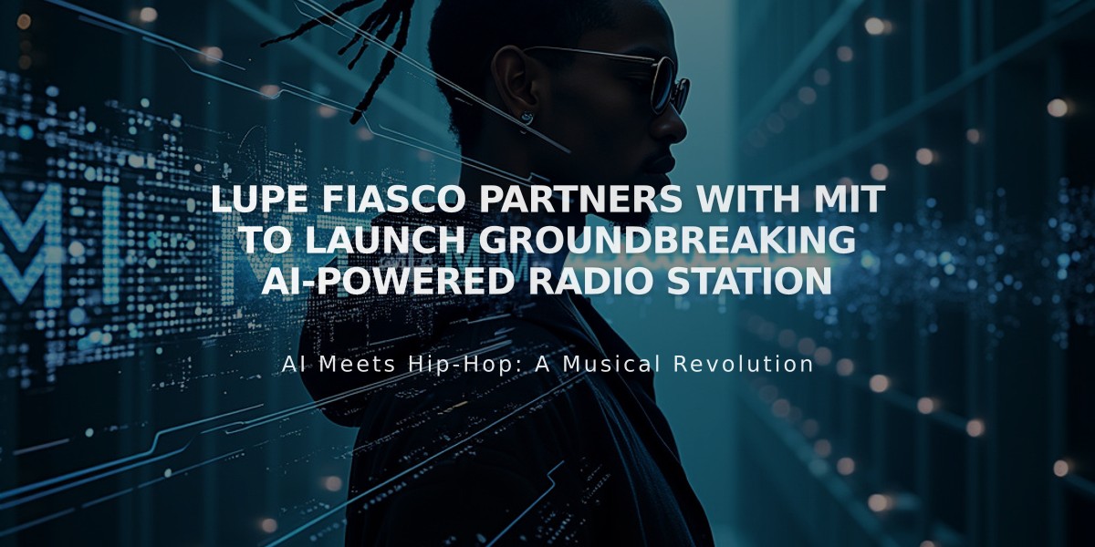 Lupe Fiasco Partners with MIT to Launch Groundbreaking AI-Powered Radio Station