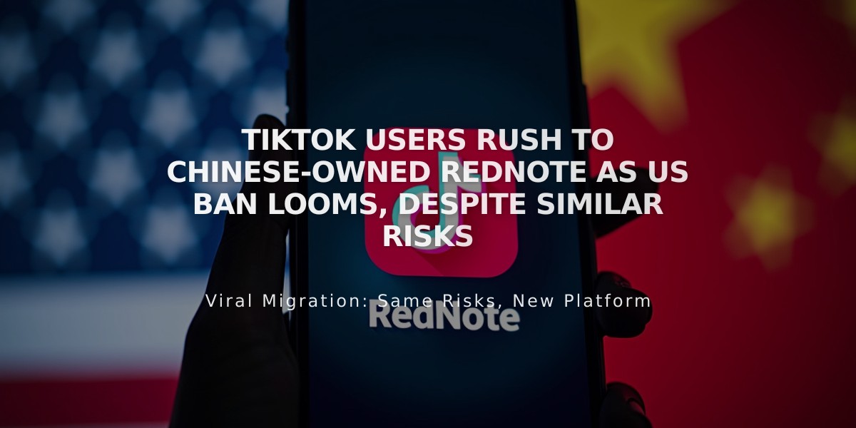 TikTok Users Rush to Chinese-Owned RedNote as US Ban Looms, Despite Similar Risks