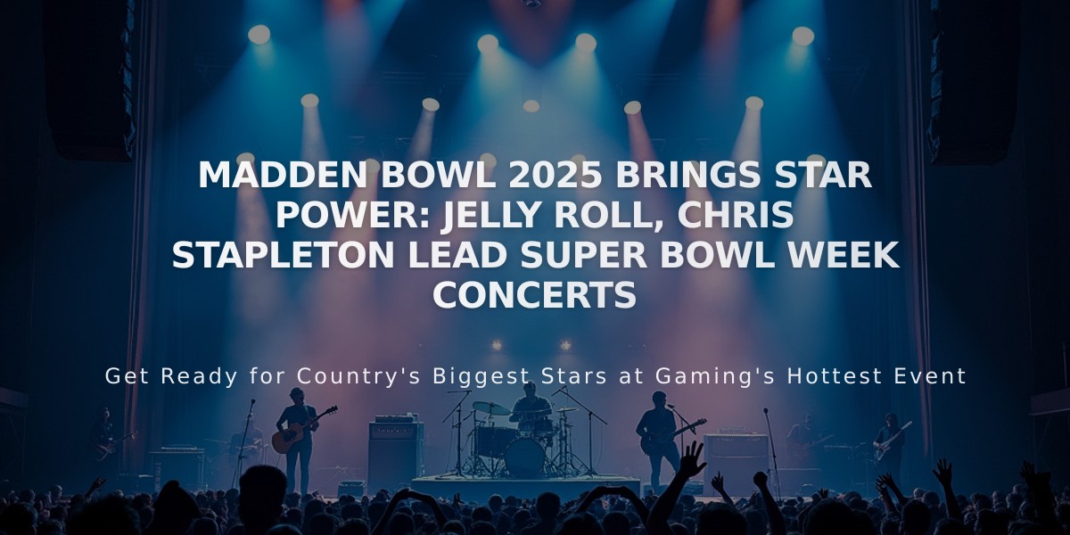 Madden Bowl 2025 Brings Star Power: Jelly Roll, Chris Stapleton Lead Super Bowl Week Concerts