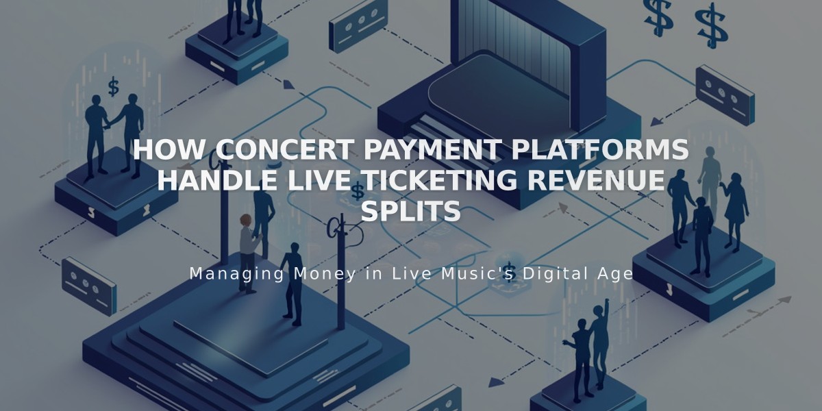 How Concert Payment Platforms Handle Live Ticketing Revenue Splits