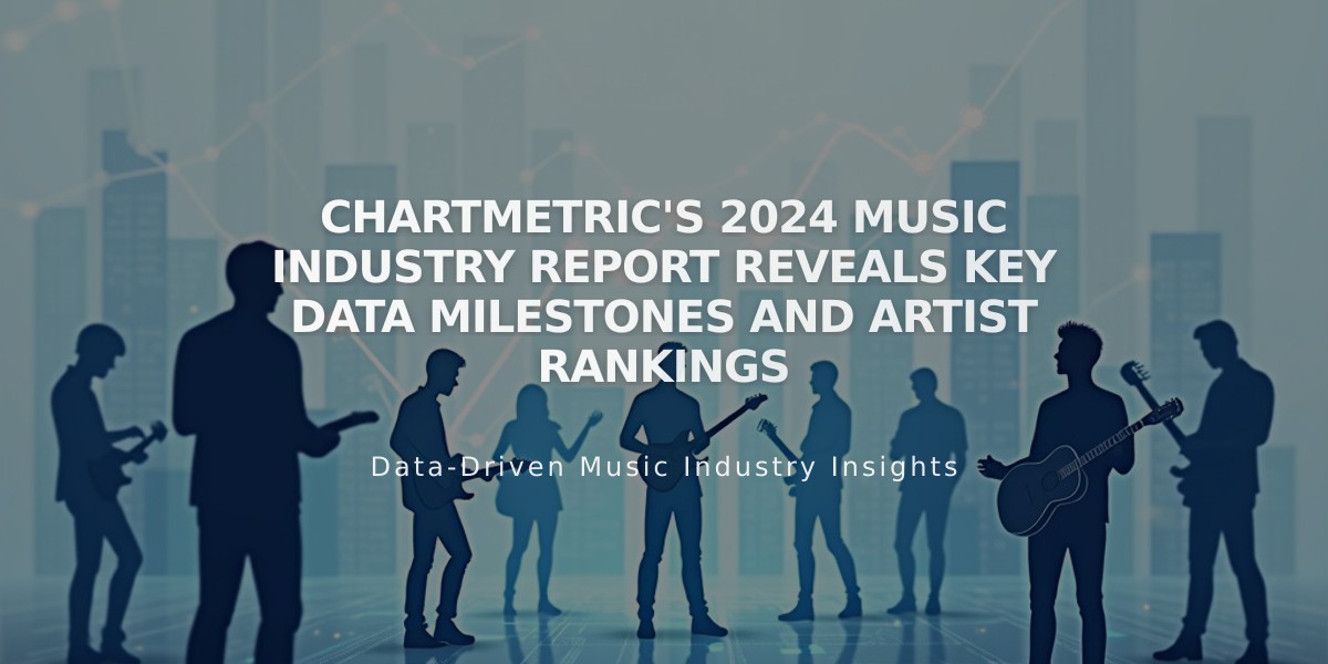 Chartmetric's 2024 Music Industry Report Reveals Key Data Milestones and Artist Rankings