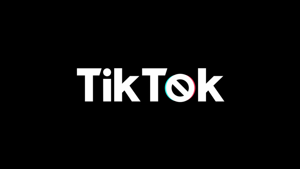 TikTok logo against black background