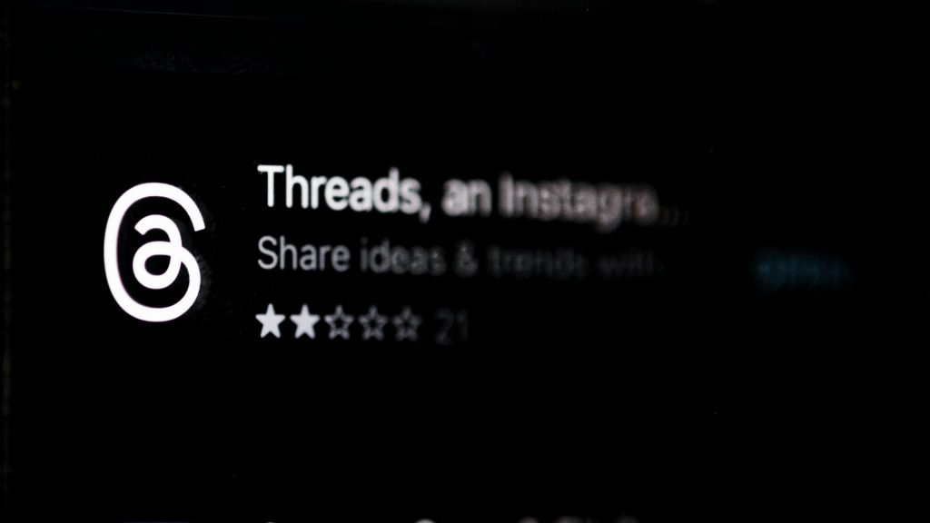 Threads logo with text