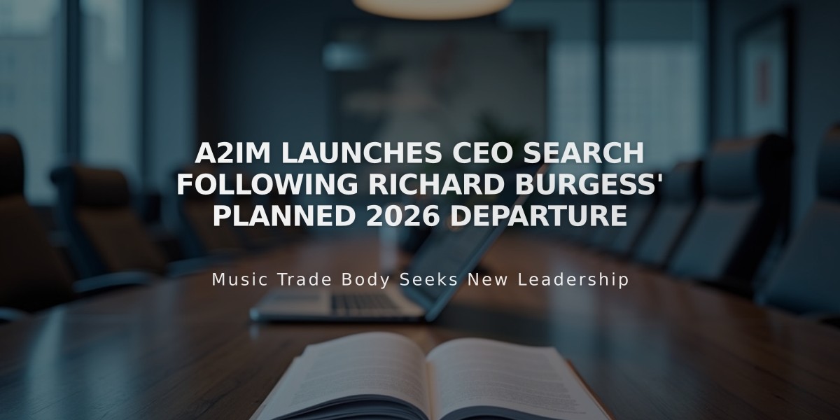 A2IM Launches CEO Search Following Richard Burgess' Planned 2026 Departure