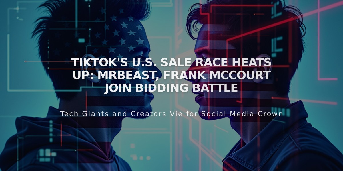 TikTok's U.S. Sale Race Heats Up: MrBeast, Frank McCourt Join Bidding Battle