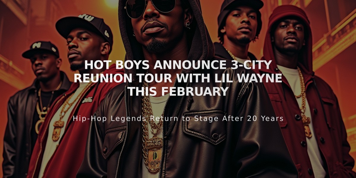 Hot Boys Announce 3-City Reunion Tour with Lil Wayne This February