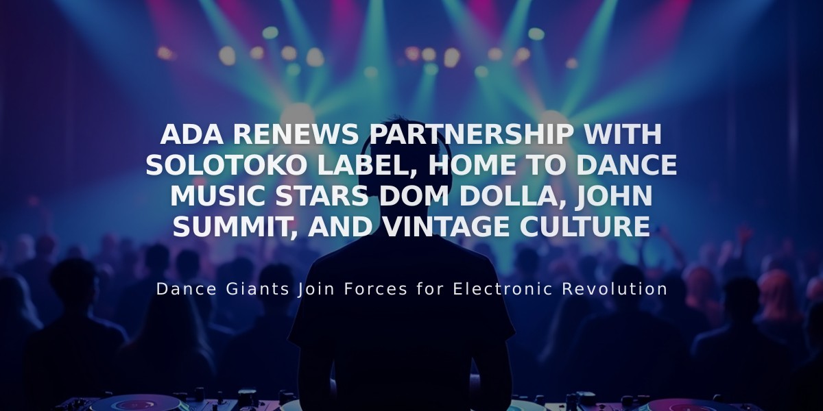 ADA Renews Partnership with Solotoko Label, Home to Dance Music Stars Dom Dolla, John Summit, and Vintage Culture