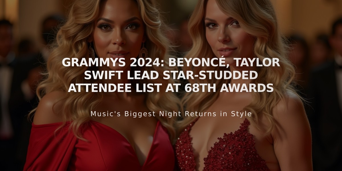 Grammys 2024: Beyoncé, Taylor Swift Lead Star-Studded Attendee List at 68th Awards