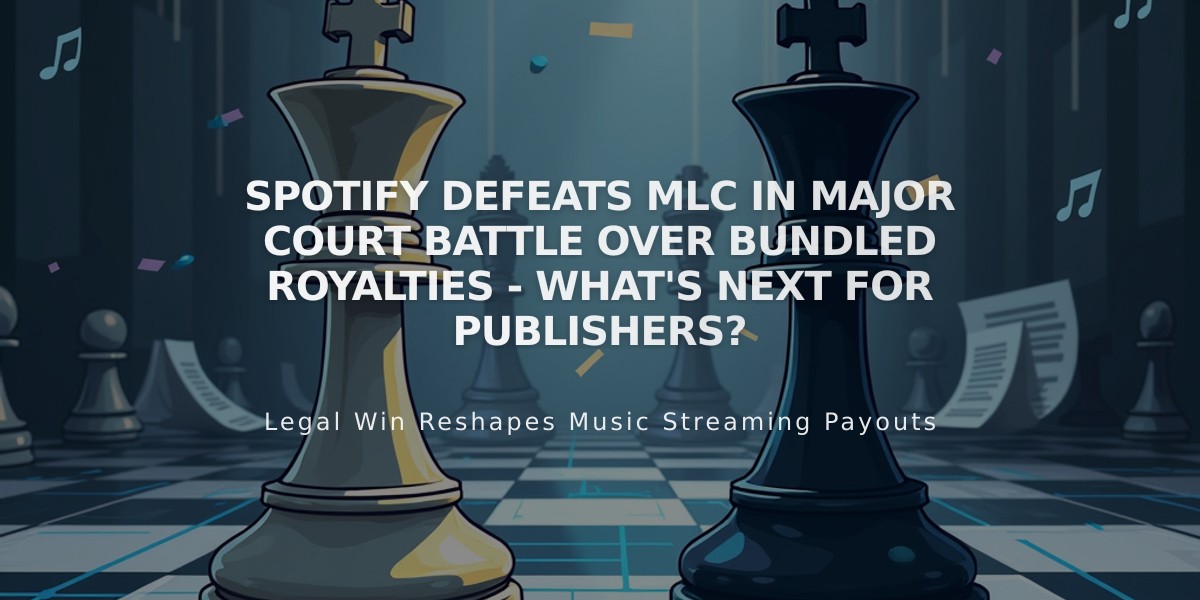 Spotify Defeats MLC in Major Court Battle Over Bundled Royalties - What's Next for Publishers?