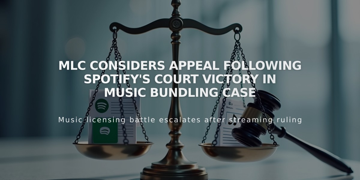 MLC Considers Appeal Following Spotify's Court Victory in Music Bundling Case