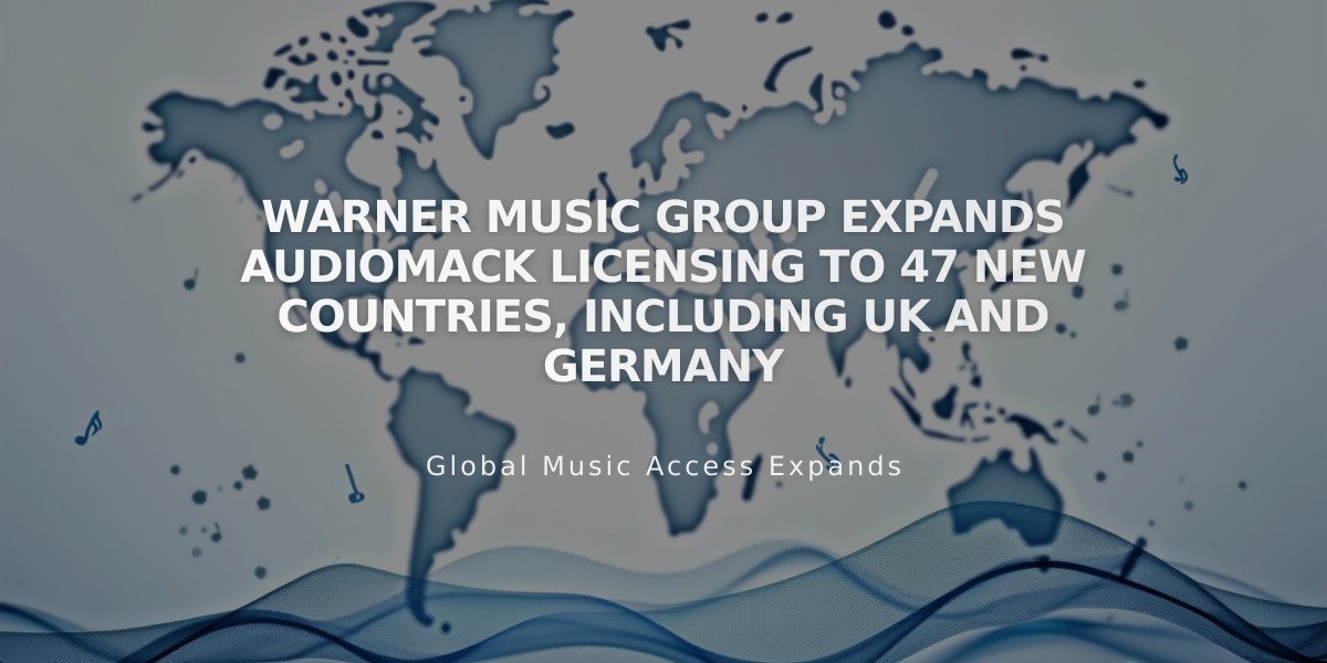 Warner Music Group Expands Audiomack Licensing to 47 New Countries, Including UK and Germany