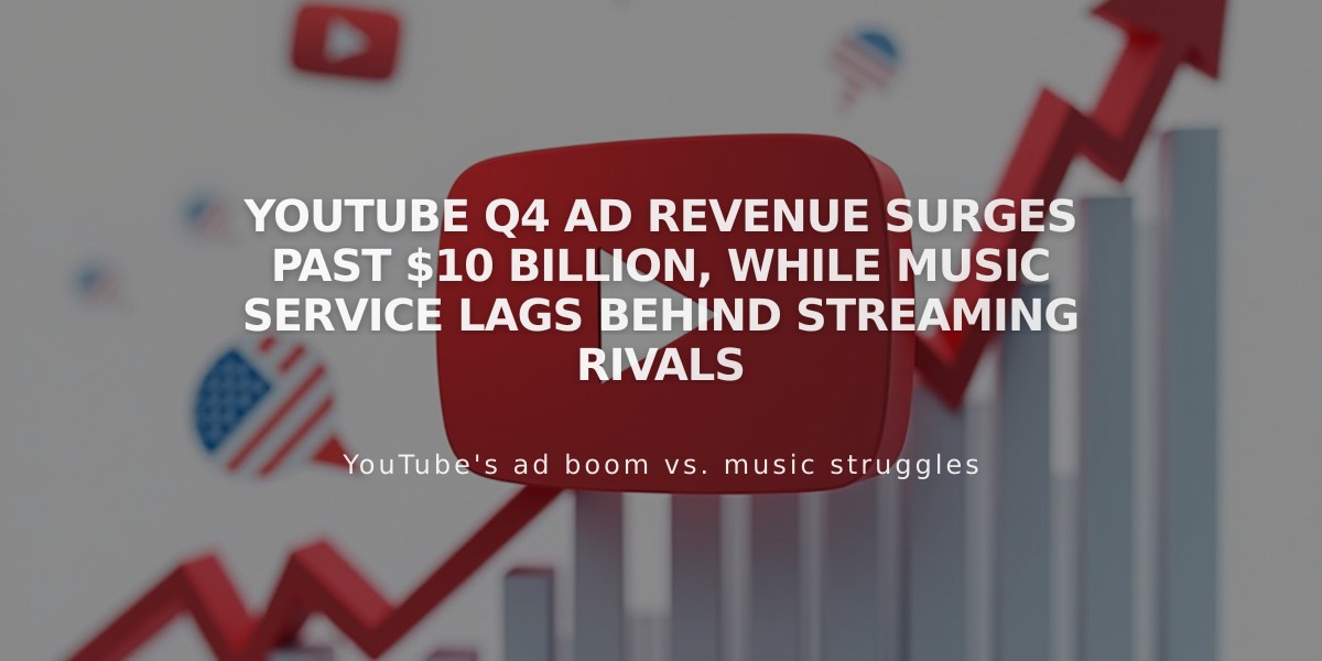 YouTube Q4 Ad Revenue Surges Past $10 Billion, While Music Service Lags Behind Streaming Rivals