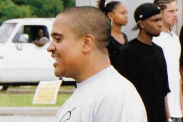 Rapper Irv Gotti in white shirt