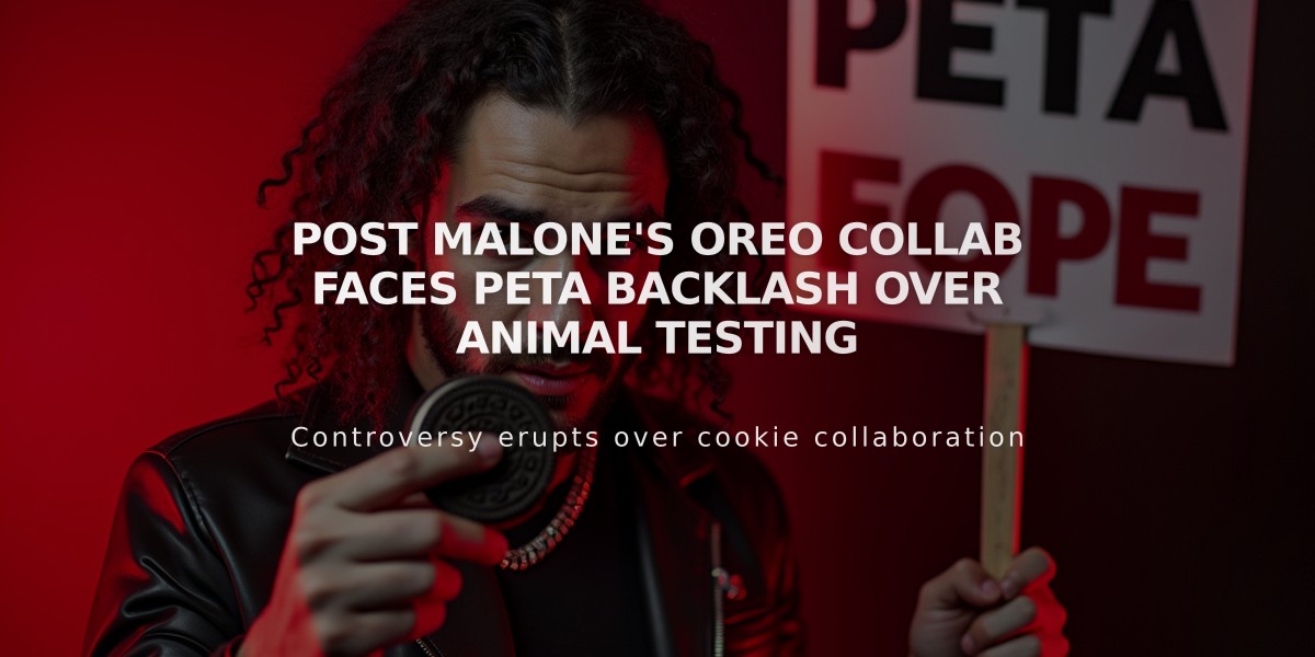 Post Malone's OREO Collab Faces PETA Backlash Over Animal Testing