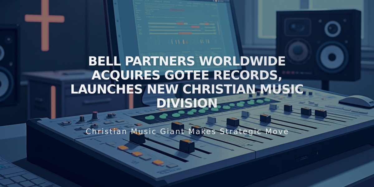 Bell Partners Worldwide Acquires Gotee Records, Launches New Christian Music Division