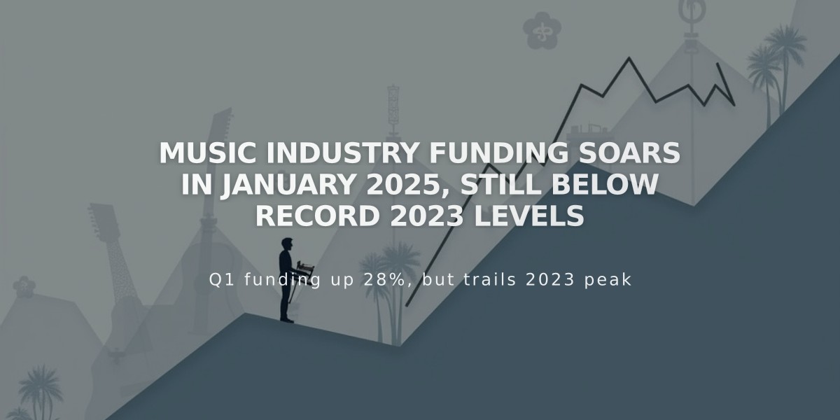 Music Industry Funding Soars in January 2025, Still Below Record 2023 Levels