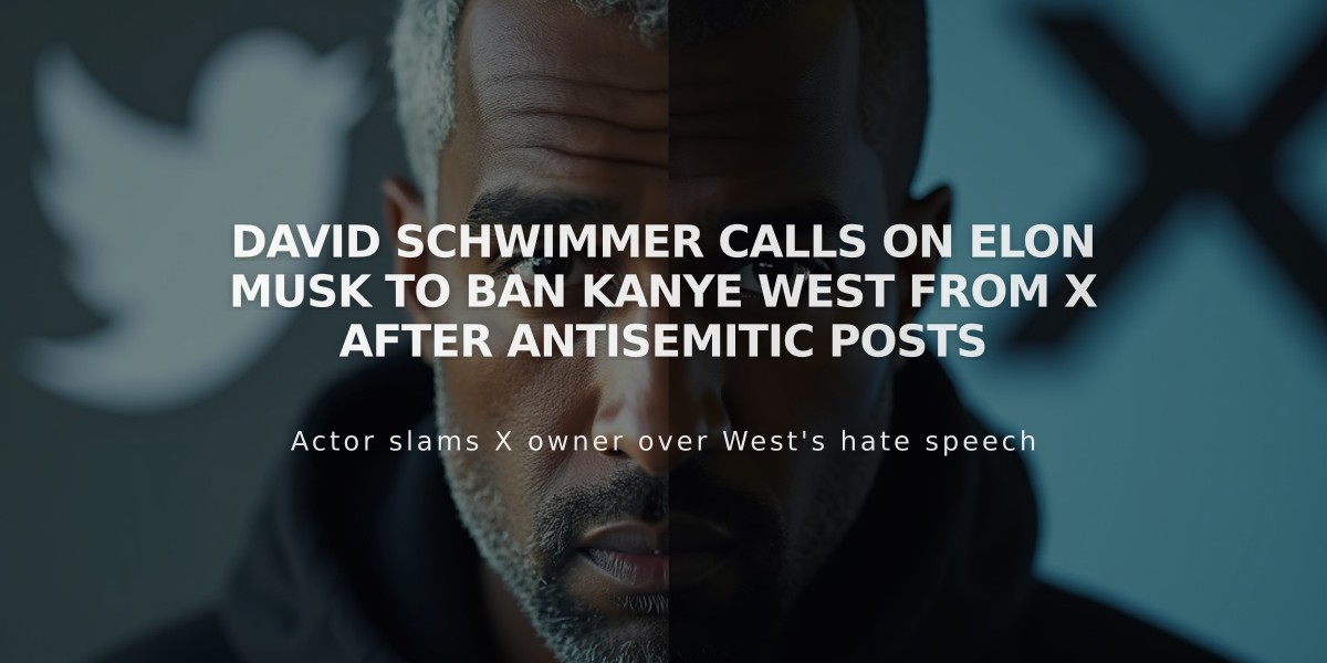 David Schwimmer Calls on Elon Musk to Ban Kanye West From X After Antisemitic Posts