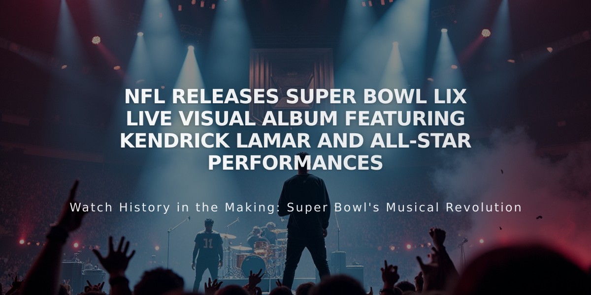 NFL Releases Super Bowl LIX Live Visual Album Featuring Kendrick Lamar and All-Star Performances