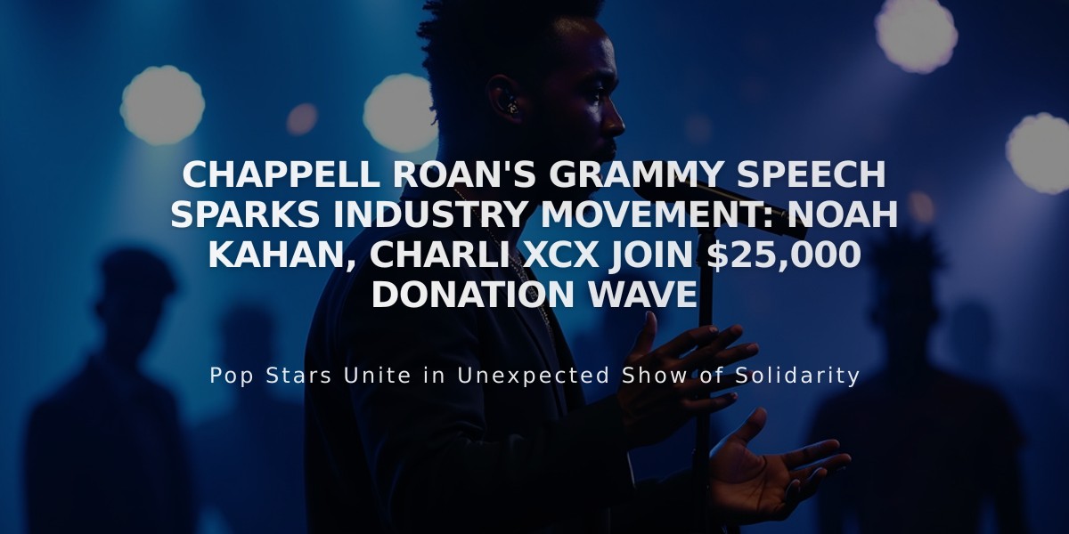 Chappell Roan's Grammy Speech Sparks Industry Movement: Noah Kahan, Charli XCX Join $25,000 Donation Wave