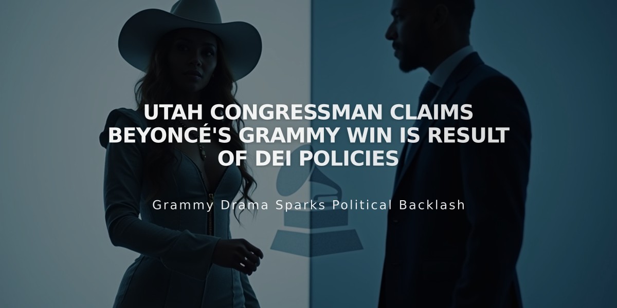 Utah Congressman Claims Beyoncé's Grammy Win Is Result of DEI Policies