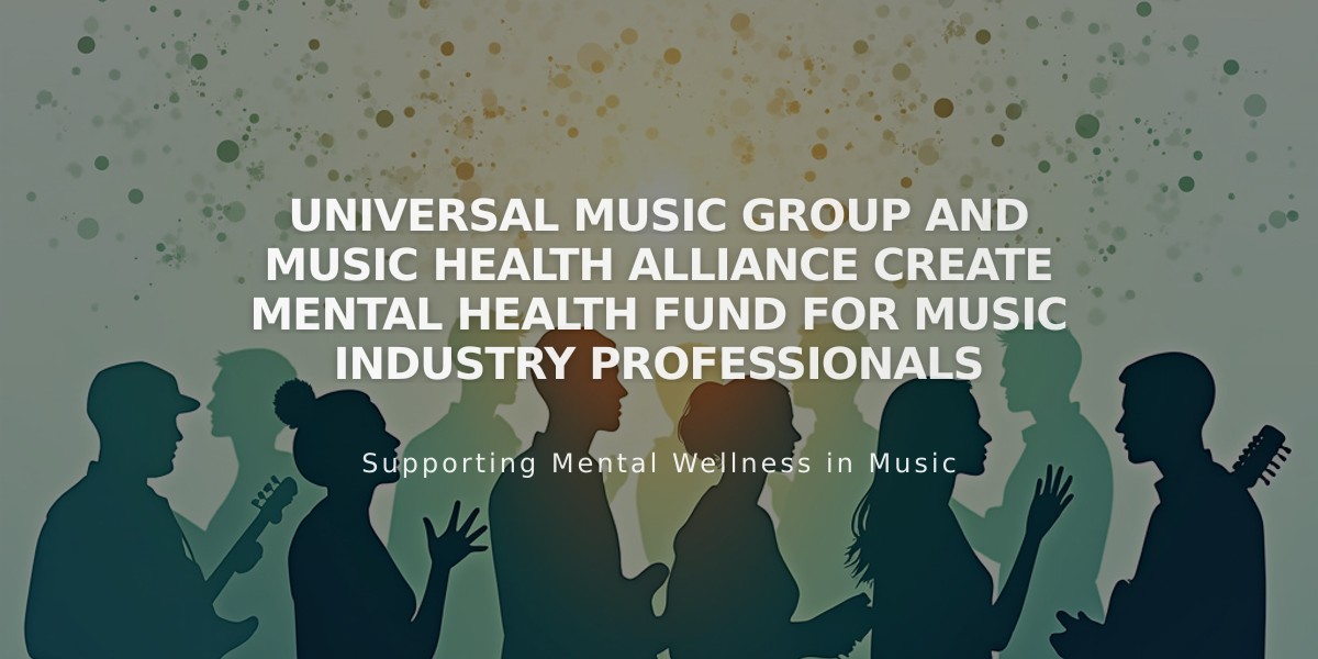 Universal Music Group and Music Health Alliance Create Mental Health Fund for Music Industry Professionals