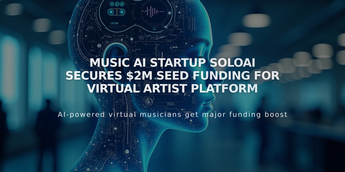 Music AI Startup SoloAI Secures $2M Seed Funding for Virtual Artist Platform