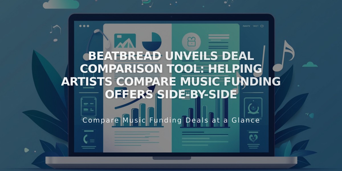 beatBread Unveils Deal Comparison Tool: Helping Artists Compare Music Funding Offers Side-by-Side