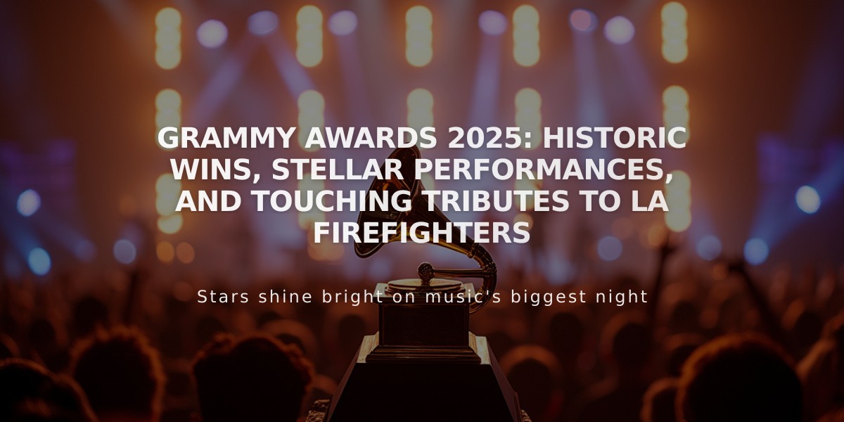 Grammy Awards 2025: Historic Wins, Stellar Performances, and Touching Tributes to LA Firefighters