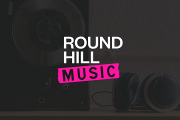 Round Hill Music logo on blue