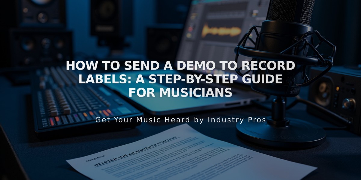 How to Send a Demo to Record Labels: A Step-by-Step Guide for Musicians