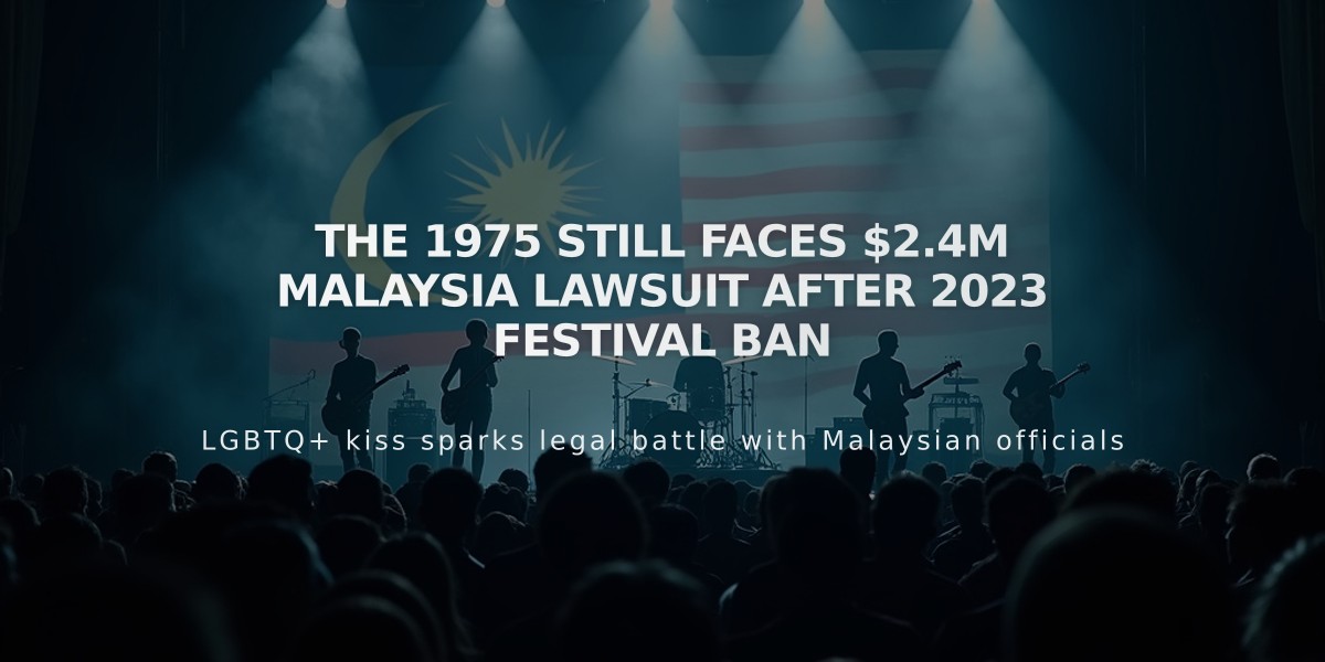 The 1975 Still Faces $2.4M Malaysia Lawsuit After 2023 Festival Ban