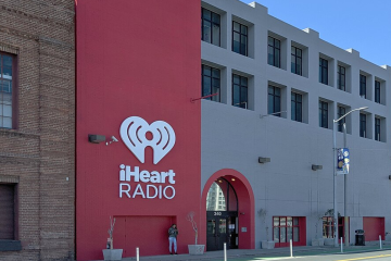 iHeartRadio headquarters with red exterior