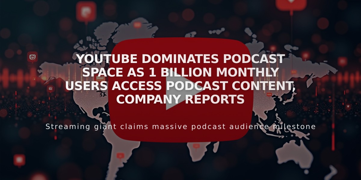 YouTube Dominates Podcast Space as 1 Billion Monthly Users Access Podcast Content, Company Reports