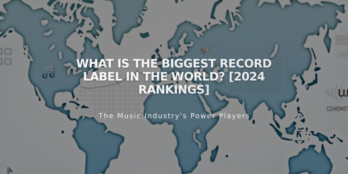 What Is the Biggest Record Label in the World? [2024 Rankings]