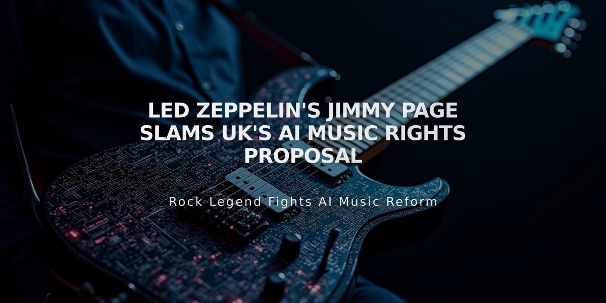 Led Zeppelin's Jimmy Page Slams UK's AI Music Rights Proposal