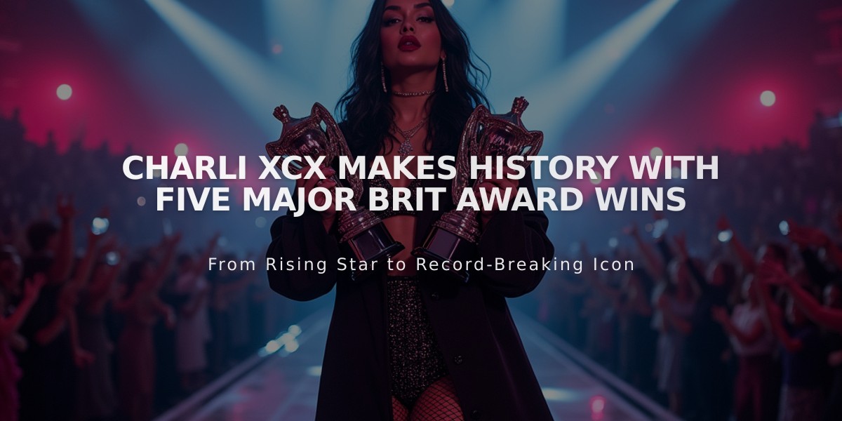 Charli XCX Makes History with Five Major Brit Award Wins