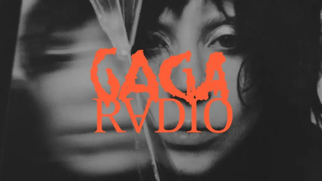 Lady Gaga with SiriusXM radio logo