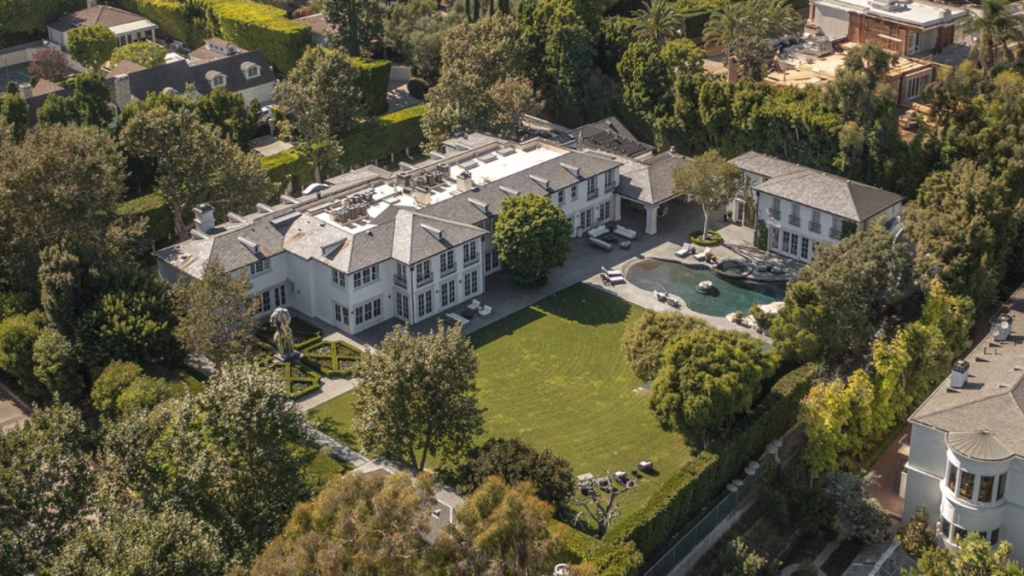 Diddy's Beverly Hills mansion from above