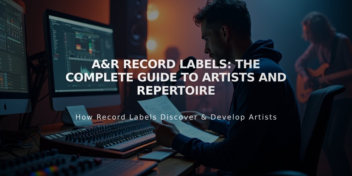 A&R Record Labels: The Complete Guide to Artists and Repertoire