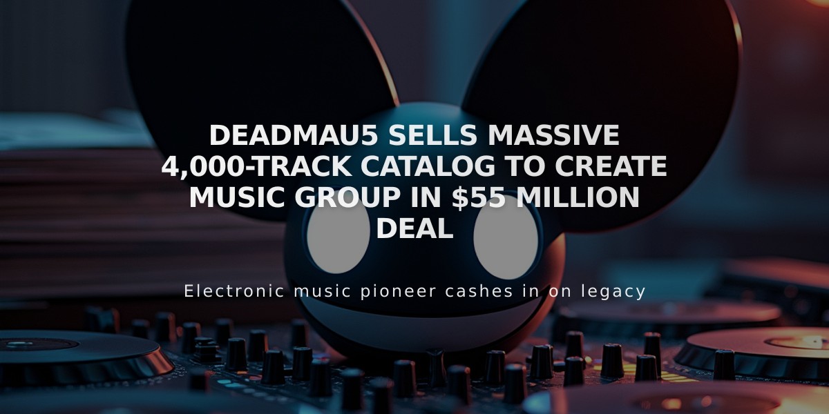 Deadmau5 Sells Massive 4,000-Track Catalog to Create Music Group in $55 Million Deal