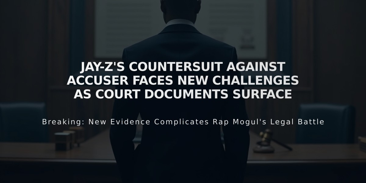 Jay-Z's Countersuit Against Accuser Faces New Challenges as Court Documents Surface