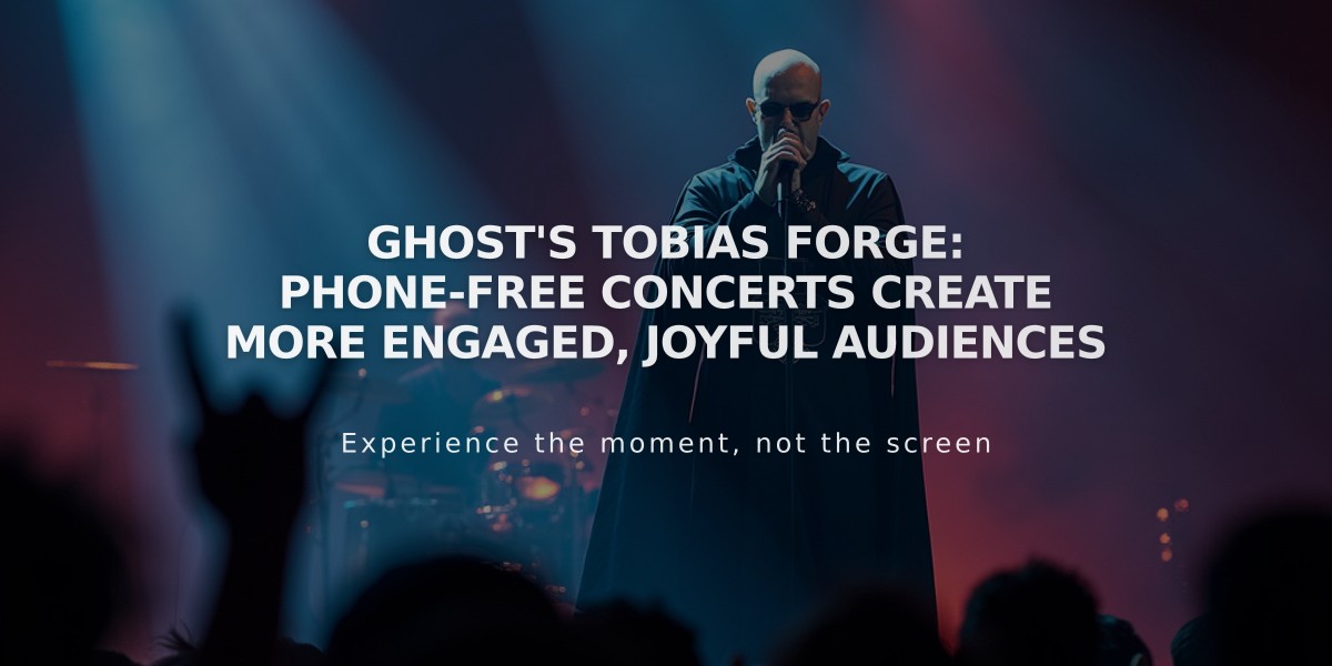 Ghost's Tobias Forge: Phone-Free Concerts Create More Engaged, Joyful Audiences